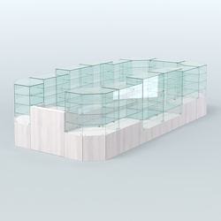 Павильон ИСТРА в центр зала №7а (закрытый) (12, 77 кв.м), Ясень Анкор светлый