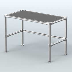 Стол малый D-41 с полкой ДСП 16мм, Черный