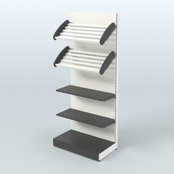 Стеллаж для хлеба и выпечки с полками - корзинами Феникс №12, Черный и Белый