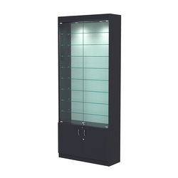 Витрина ОПТИКА №1-1 (задняя стенка ДВП), Антрацит