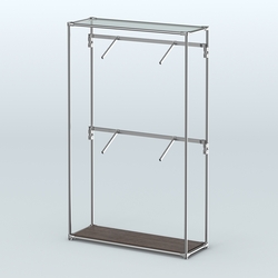 Торговая система ХРОМ без ДСП 1200 мм с поручнями №3, Дуб Венге