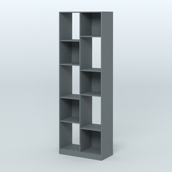 Стеллаж из ДСП серии ЛОФТ №8-1 (зеркальное отражение - Z) , Темно-Серый