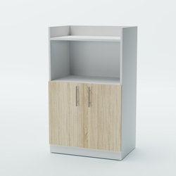 Стойка официанта "Бармен" №1-600, Белый + Дуб Сонома