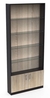 Стеллаж с 4-мя стеклянными полками 200x900 мм серии UP-4 №10 (З/C - ДВП) Дуб Сонома