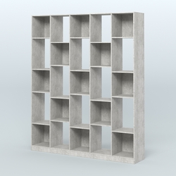 Стеллаж из ДСП серии ЛОФТ №13-1, Метрополитан Грей