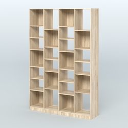 Стеллаж из ДСП серии ЛОФТ №11-2 с полками ДСП, Дуб Сонома