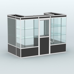 Павильон из профиля пристенный №2а (4,05 кв. м), Черный