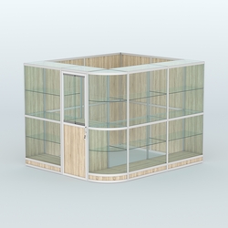 Павильон из профиля угловой №5г (5,5 кв.м), Дуб Сонома