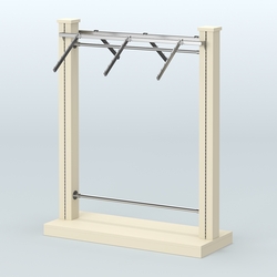 Островная система с перфорацией и поручнями под кронштейны №3, Крем Вайс