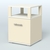 Тумба Динен №2 приставная 1 распашной фасад с надставкой Крем Вайс + Белый
