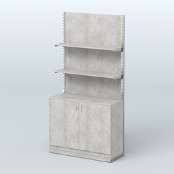 Система ЭЛЕГАНТ №8 с ДСП и тумбой T23 (1200 мм), Метрополитан Грей