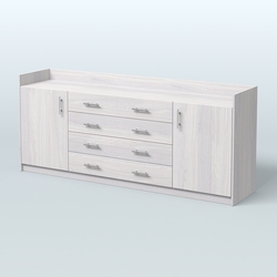 Тумба трехсоставная с ящиками Венди, Ясень Анкор светлый