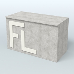 Ресепшн-стол "Фаберлинк" , Метрополитан Грей + Белый