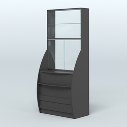 Витрина БРИЗ №5 с окном выдачи, Черный