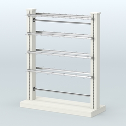 Островная система с перфорацией и пристенными поручнями под крючки с навеской №4, Белый