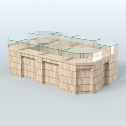 Торговый островок GOLD №5 (6,75 кв.м), Дуб сонома