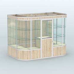 Павильон из профиля пристенный №8а (4,05 кв. м), Дуб Сонома