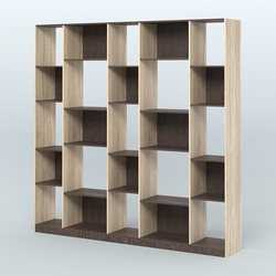 Стеллаж из ДСП серии ЛОФТ №17-1, Дуб Сонома + Дуб Венге