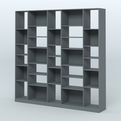 Стеллаж из ДСП серии ЛОФТ №17-2 с полками ДСП, Темно-Серый