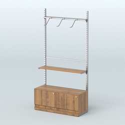 Система ЭЛЕГАНТ №4 без ДСП с тумбой T15 (1200 мм), Орех