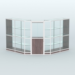 Павильон из профиля угловой №7г (9 кв.м), Ясень Анкор темный