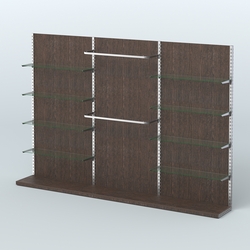 Система ЭЛЕГАНТ №6 пристенная с ДСП (3600 мм), Дуб Венге