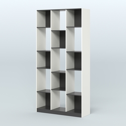 Стеллаж из ДСП серии ЛОФТ №10-1, Белый и Черный