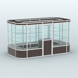 Павильон из профиля островной №4а, Дуб Венге