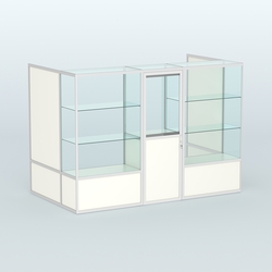 Павильон из профиля пристенный №1б (4,05 кв. м), Белый