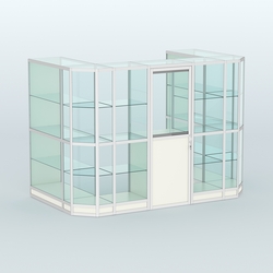 Павильон из профиля пристенный №6г (4,05 кв. м), Белый