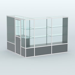 Павильон из профиля угловой №1б (5,5 кв.м), Темно-Серый