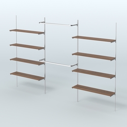 Neo Fix №7 с открытыми полками из ДСП и поручнями (3600 мм), Орех