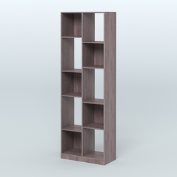 Стеллаж из ДСП серии ЛОФТ №8-1, Ясень Анкор темный