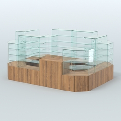 Павильон ИСТРА в центр зала №3 (открытый) (8, 26 кв.м), Орех