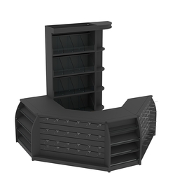 Комплект кассовой зоны со скосами и стеллажами под конфеты и орехи малый №1-1, Черный