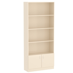 Стеллаж из ДСП серии Эконом №1-300 с дверками 410 мм, Крем Вайс Стеллаж из ДСП серии Эконом №1-300 с дверками 410 мм, Крем Вайс