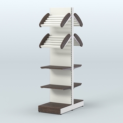 Высокий узкий островной стеллаж для хлеба и выпечки СХОВ-06, Дуб Венге + Белый