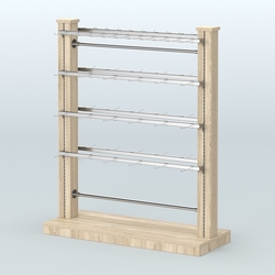 Островная система с перфорацией и пристенными поручнями под крючки с навеской №4, Дуб сонома