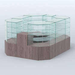 Павильон ИСТРА в центр зала №2 (открытый) (4, 94 кв.м), Ясень Анкор темный