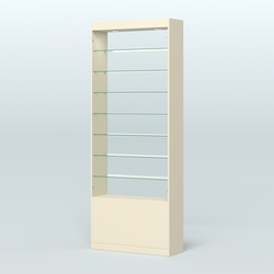 Высокая витрина серии Эконом №304-900 (без дверей), Крем Вайс