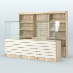 Торговая точка для чая, кофе и выпечки №13, Дуб Сонома + Белый