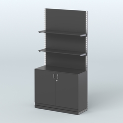 Система ЭЛЕГАНТ №8 с ДСП и тумбой T23 (1200 мм), Черный