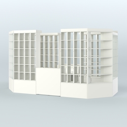 Павильон с двумя кассовыми прилавками для продажи чая и кофе №2, Белый