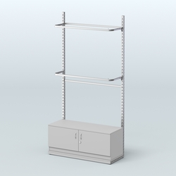 Система ЭЛЕГАНТ №2 без ДСП с тумбой T21 (1200 мм), Серый
