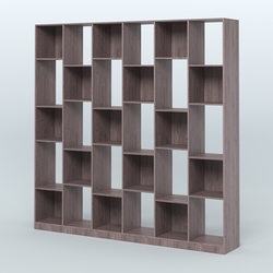 Стеллаж из ДСП серии ЛОФТ №16-1, Ясень Анкор темный