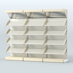 Стеллаж для хлеба и выпечки трехсекционный Феникс №7, Крем Вайс + Белый