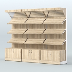 Стеллаж для хлеба и выпечки с тремя трехсекционный Феникс №2, Дуб сонома