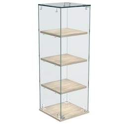 Витрина Истра настольная №23-ДП с прямыми полками из ДСП, Дуб Сонома