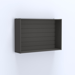 Витрина настенная №203-1В с эконом панелью, Черный