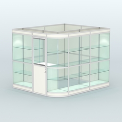 Павильон из профиля угловой №5в (5,5 кв.м), Белый